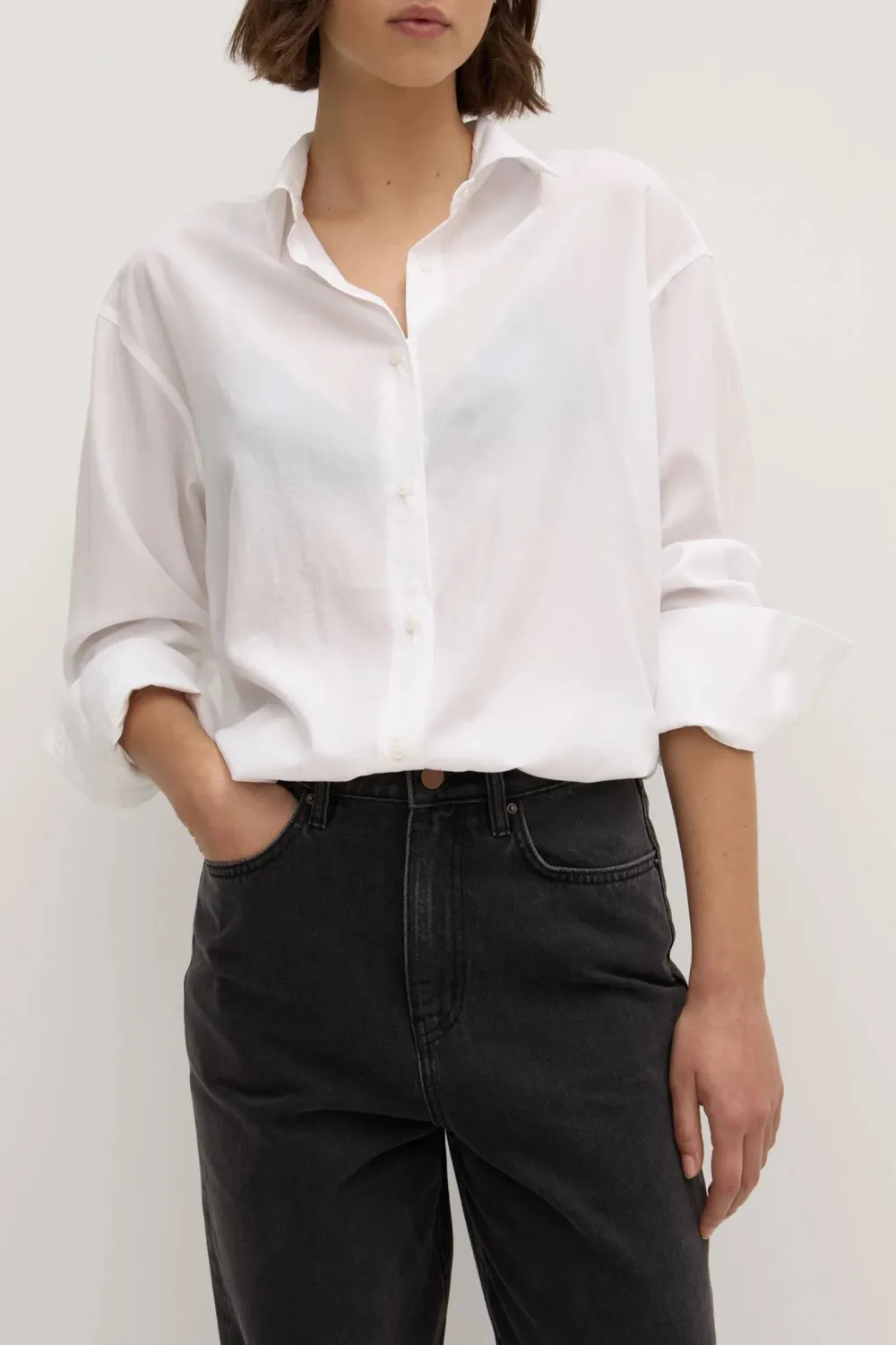 Double Button Cuff Long Sleeved Shirt