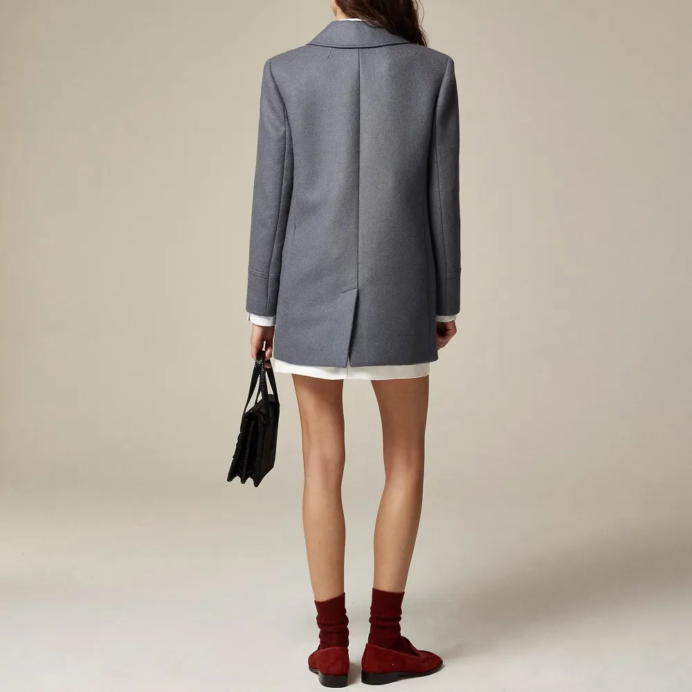 Peacoat Wool-Blend Melton Jackets