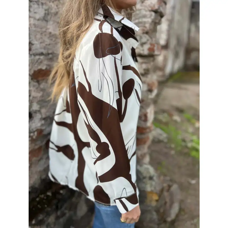 Retro Abstract Button Up Button Up Shirt