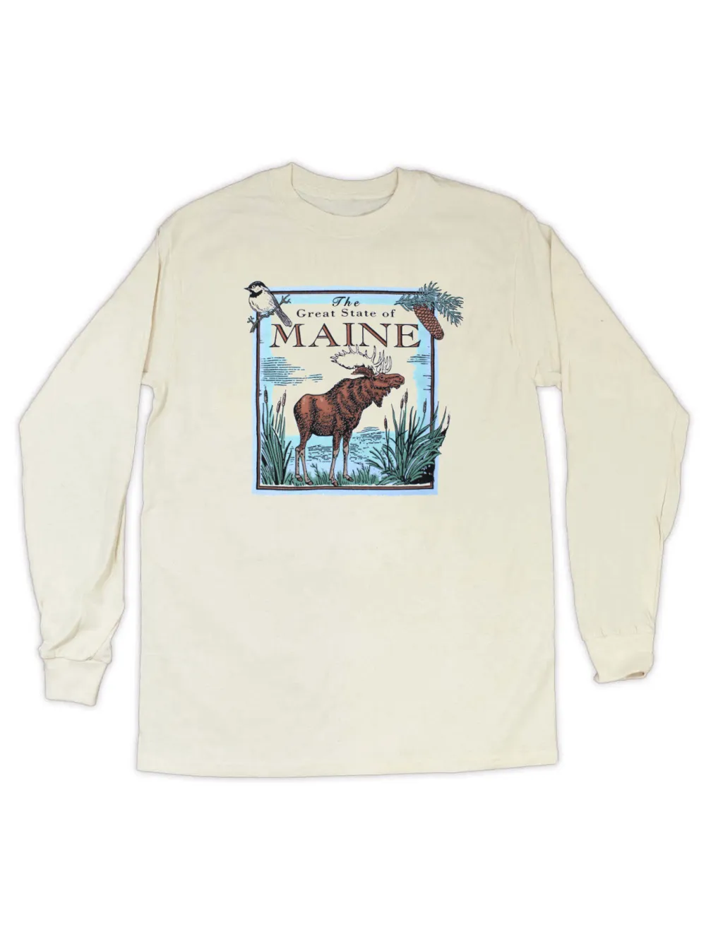 Deer Print Long Sleeved Women's Top