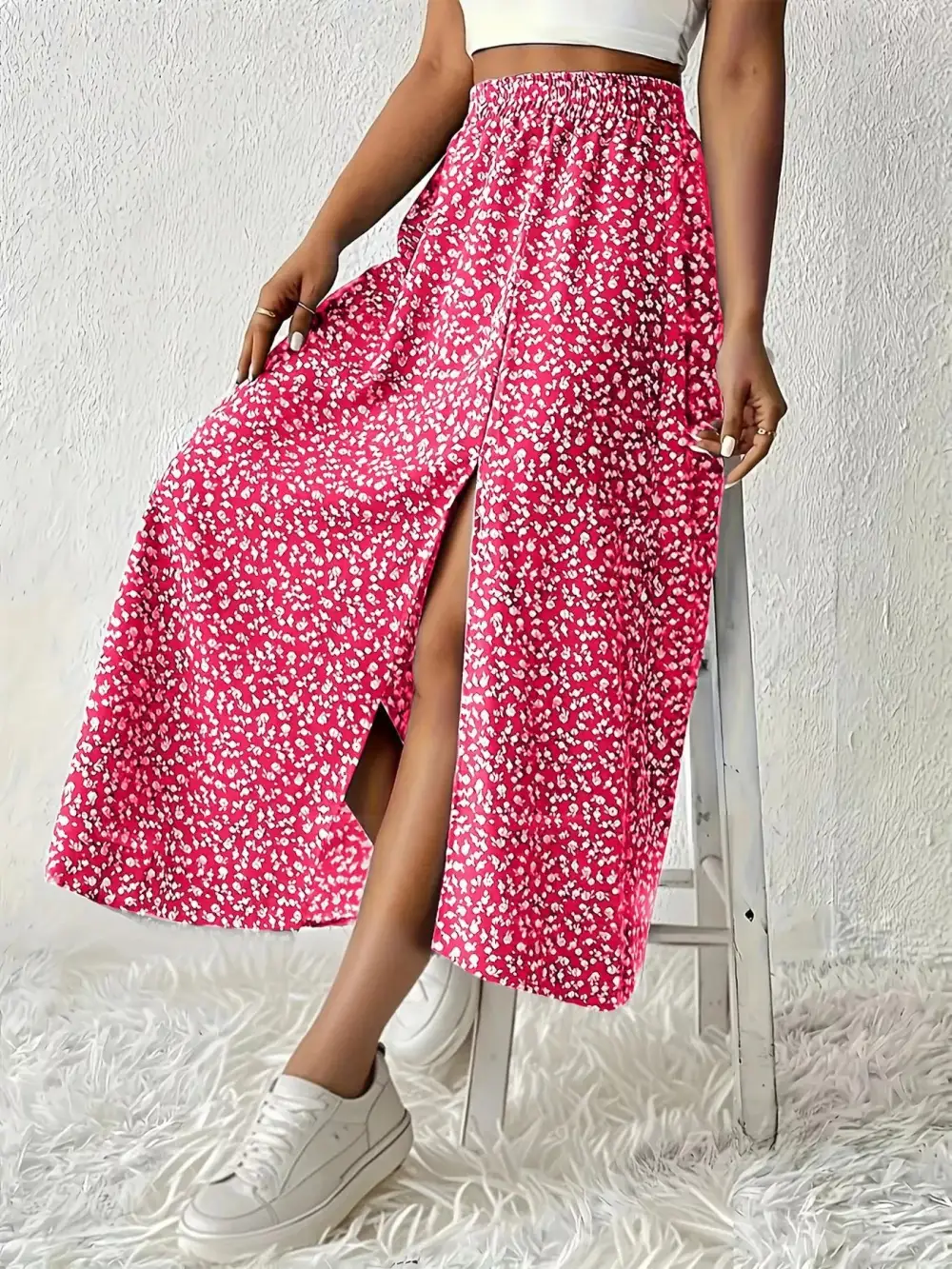 Slit Printed Ease So Skirt