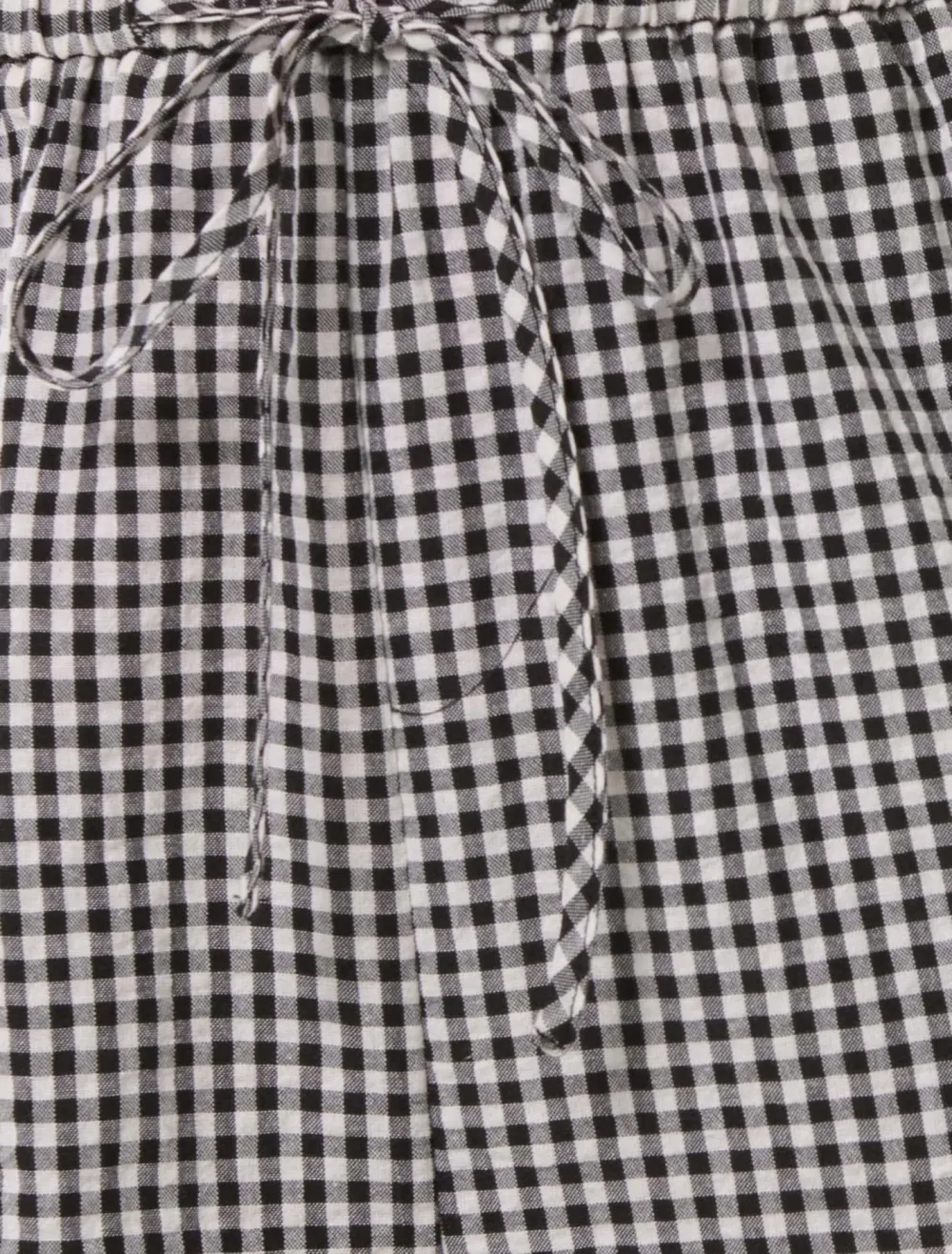 Gingham Wide Leg Pant