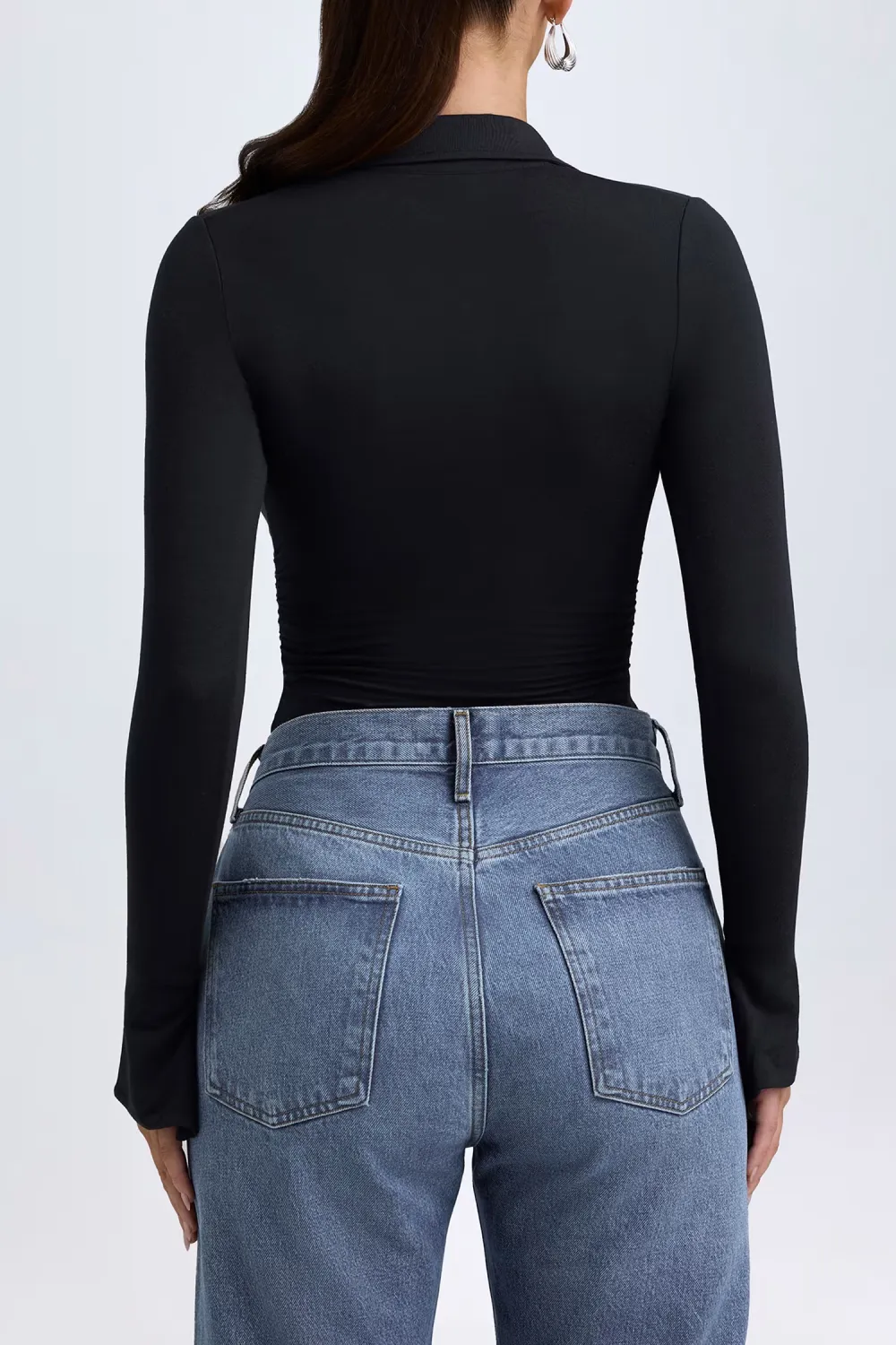 Sexy Deep V Slim Fit Women's Long Sleeve Bodysuit