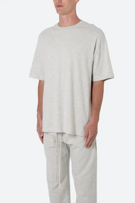 LIGHT GRAY OVERSIZED CREW NECK T-SHIRT
