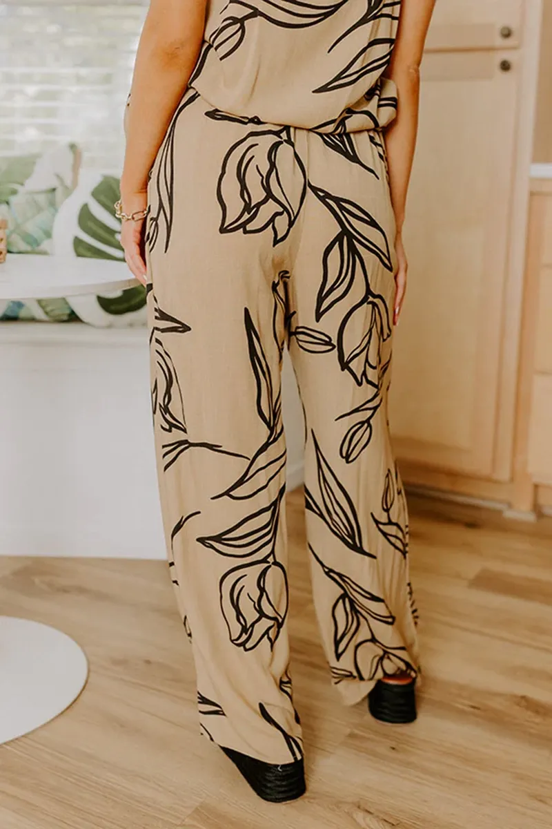 Exquisite Fashion Art Floral Women's Wide Leg Pants