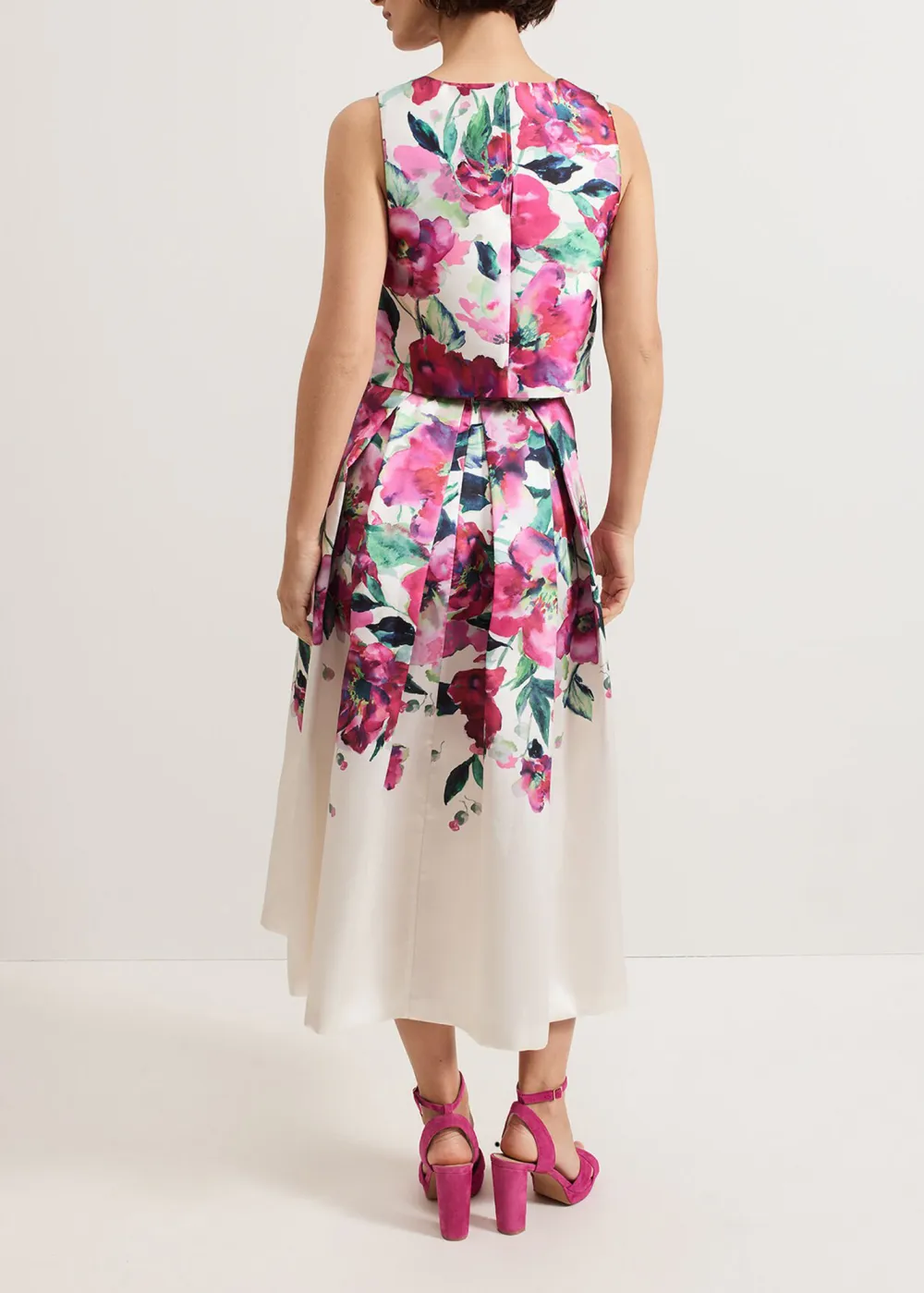 Elegant Floral Half-Dress