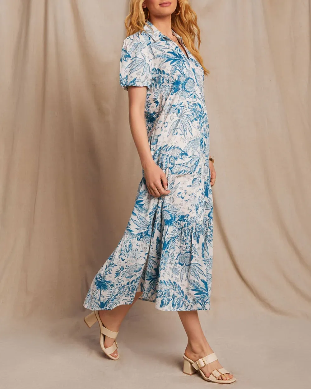 Floral Tiered Midi Dress