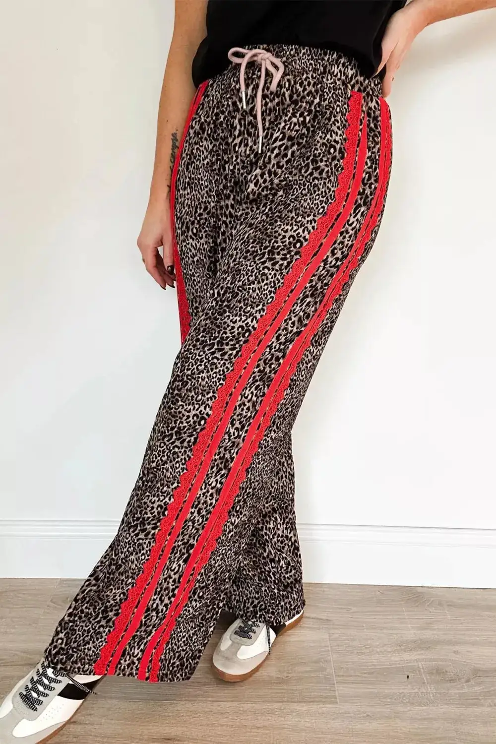 Everyday Leopard Print Wide Leg Pants