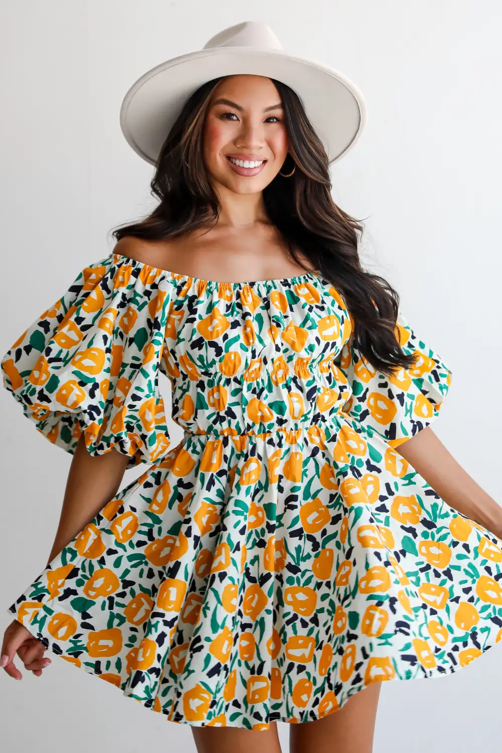 Fairytale Days Yellow Floral Mini Dress