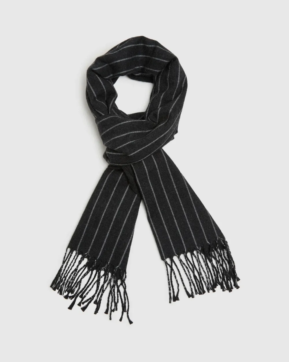 Black Pinstripe Scarf