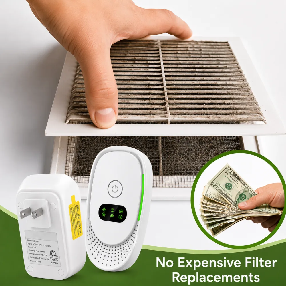 Hospital Grade Plug-In Air Ionizer For Fresher, Cleaner-Feeling Indoor Air
