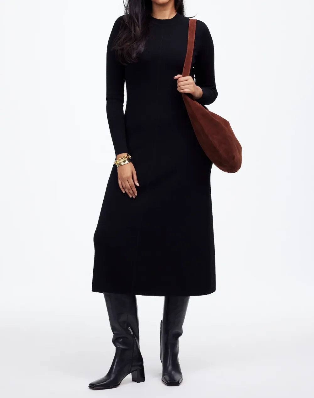 Wool Sweater Midi Dress