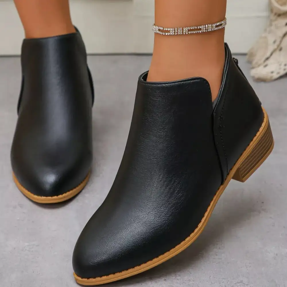 Versatile Pointed Toe Block Heel Boots