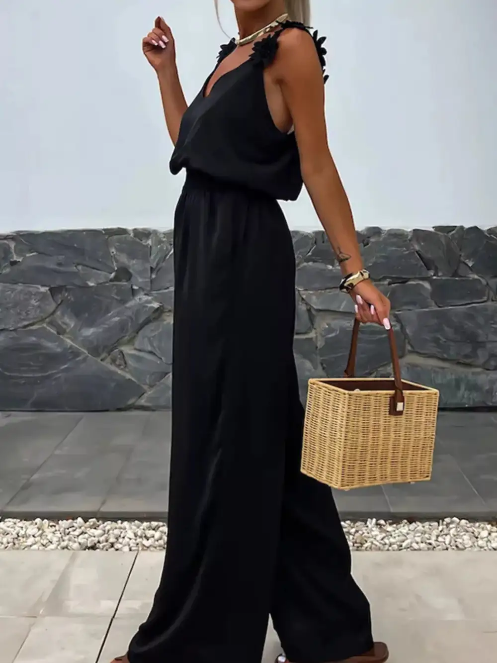 Everyday Floral Wide Leg Jumpsuit