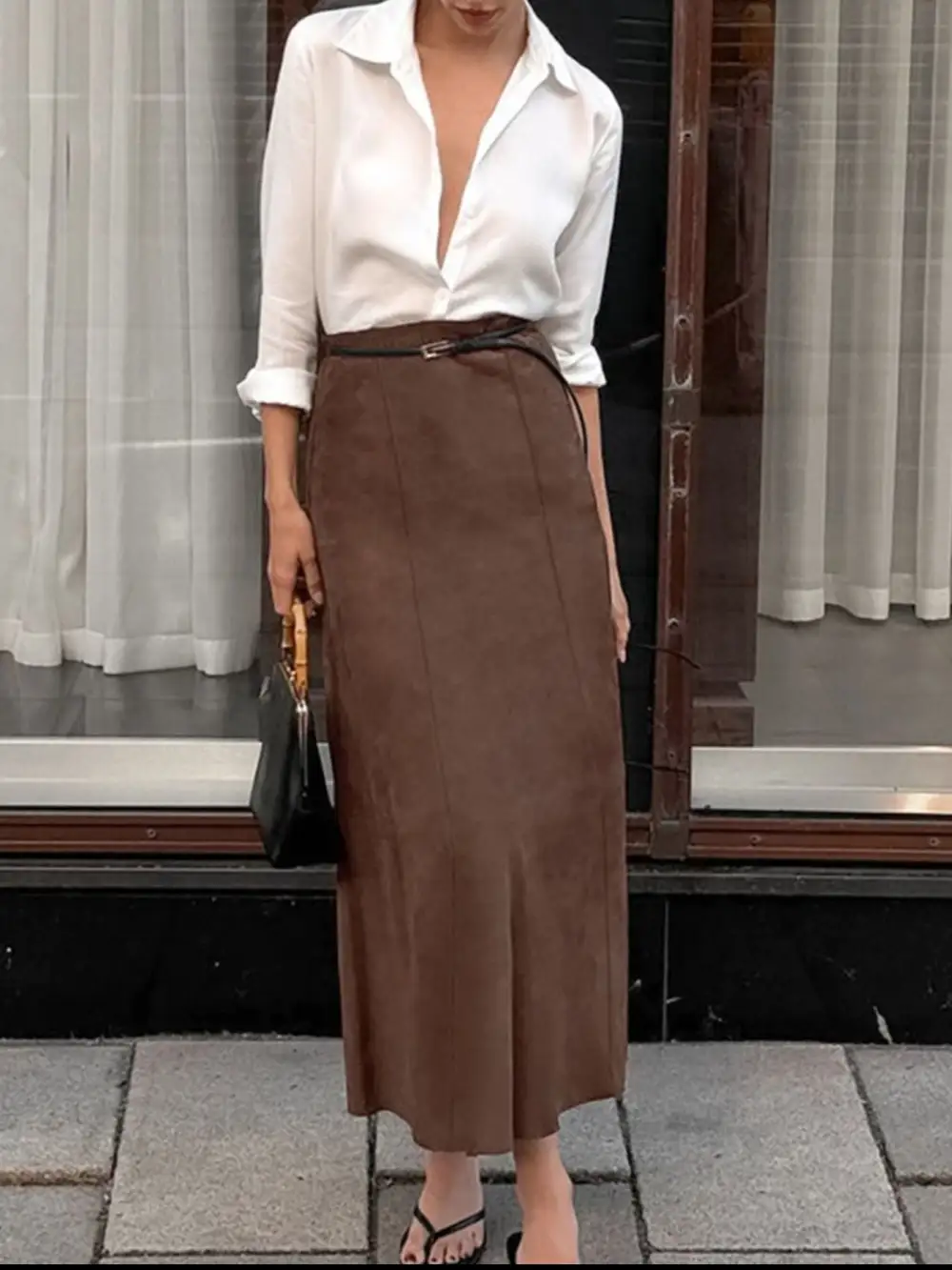 Suede Suede Midi Skirt