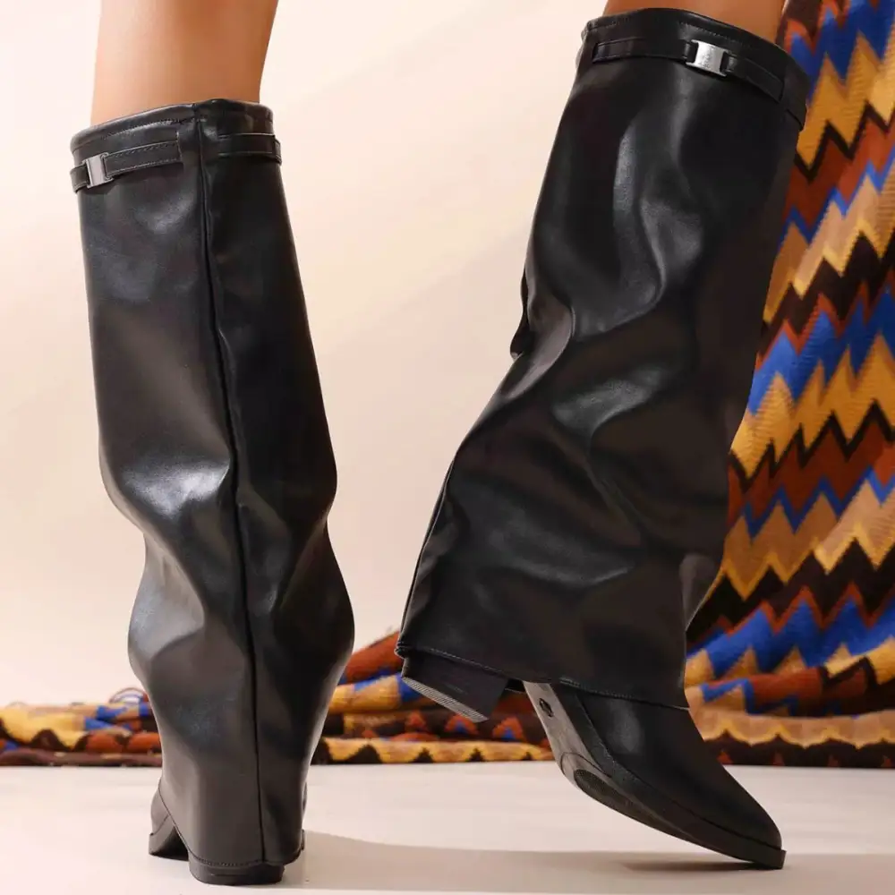 Essential Pointed Toe Block Heel Boots