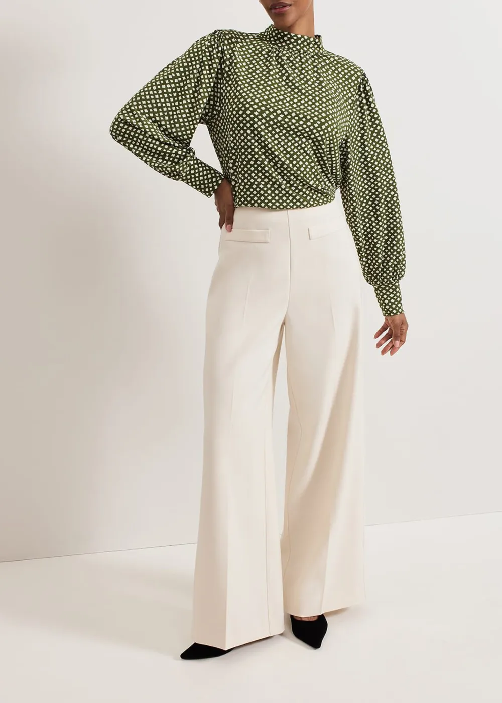 All-Match Casual Abstract Art Turtleneck Top