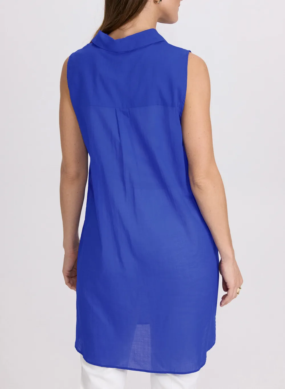 Chiffon-Blended Cotton Shirt