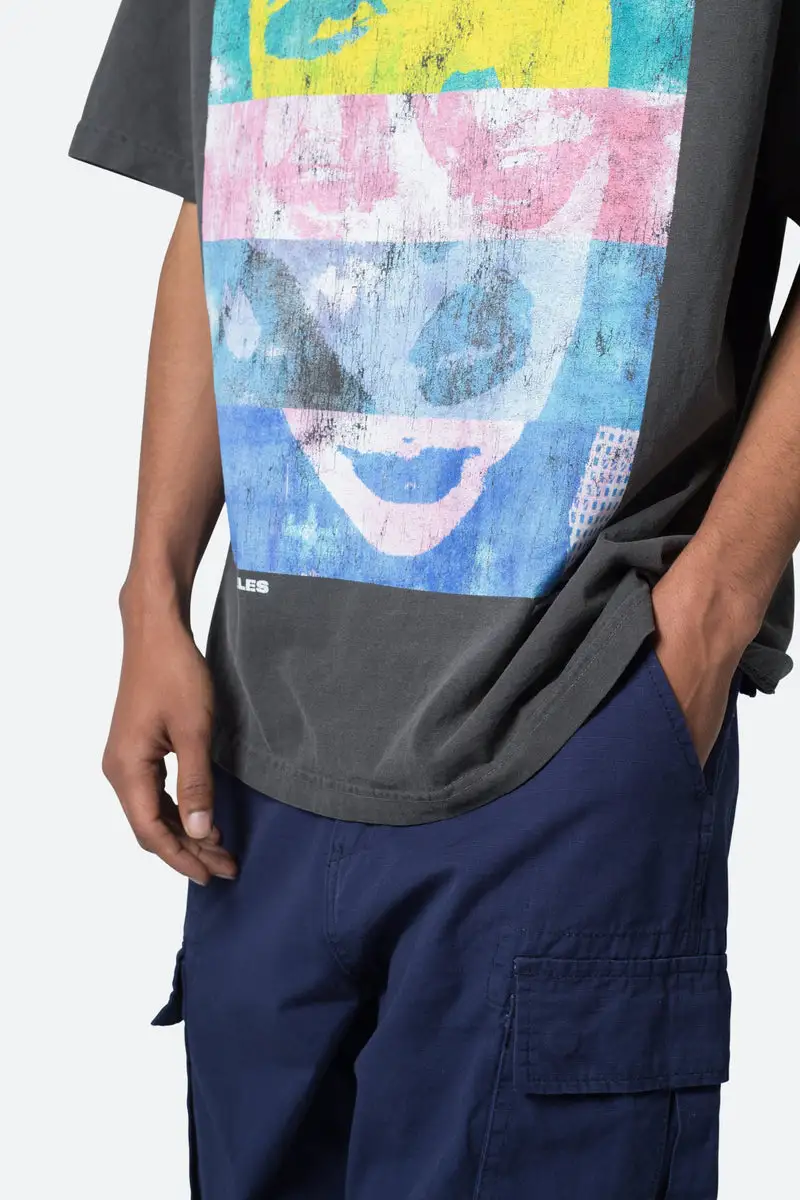 DARK GRAY GRAPHIC PRINTED T-SHIRT