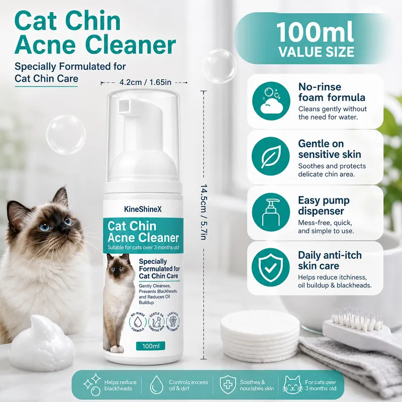 Pet Dry Shampoo Foam for Cats & Dogs, Waterless Rinse-Free, Gentle Formula, Deep Cleansing & Moisturizing