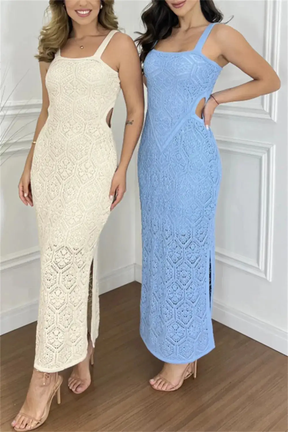 Relaxed Soft Maxi Cutout Dress