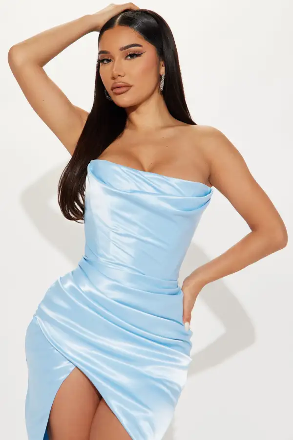 Lush Babe Midi Dress - Blue