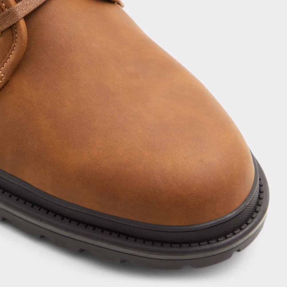 Medium Brown Suede Low Heel Lace-Up Men's Boots
