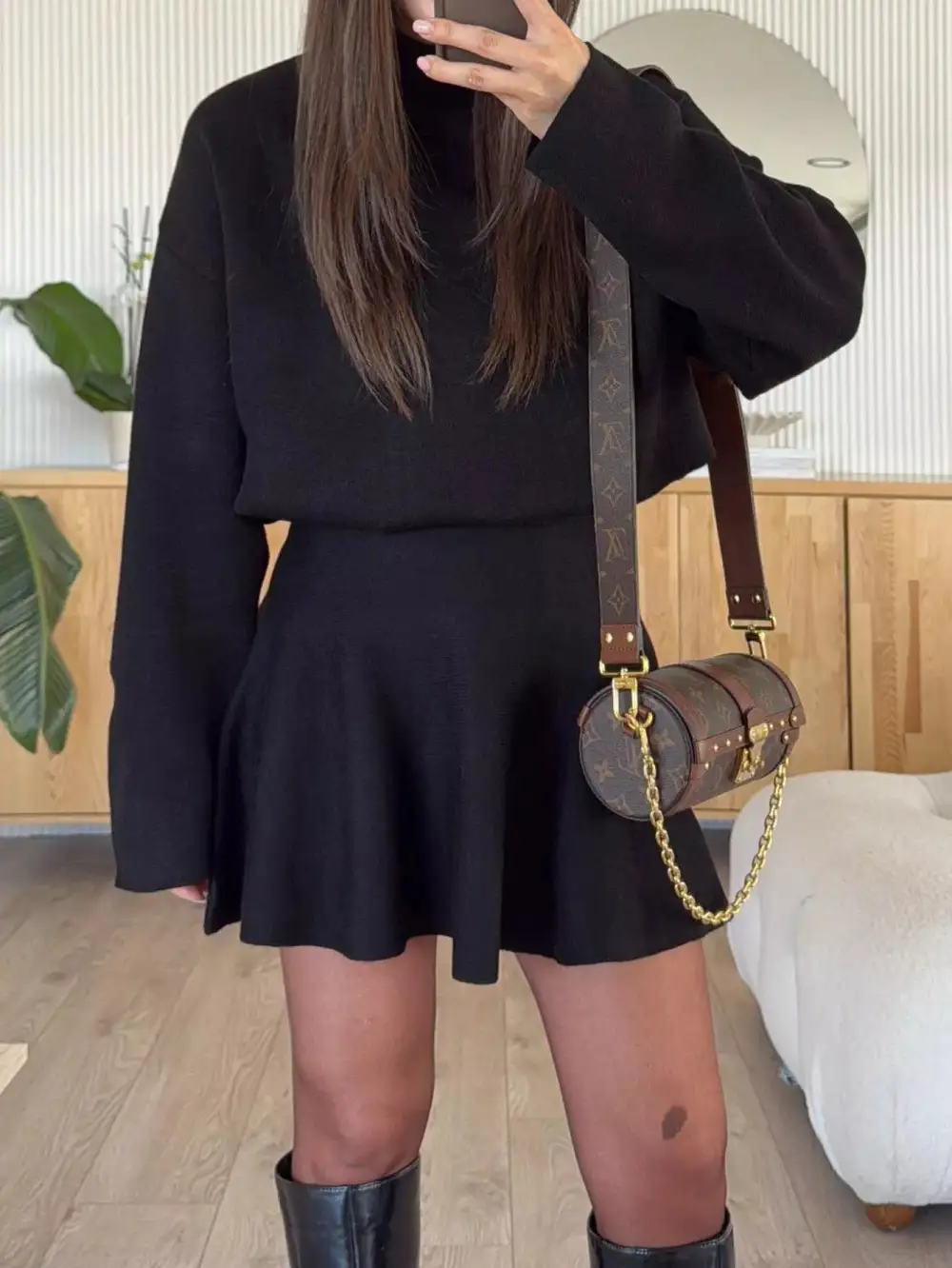 Turtleneck Dropped Coordinated Set
