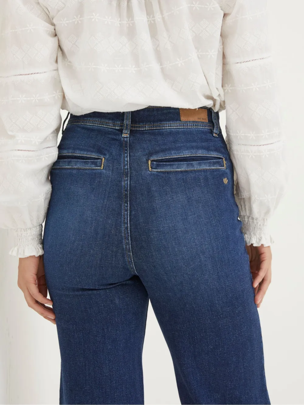 Keswick Blue Wide Leg Crop Jeans