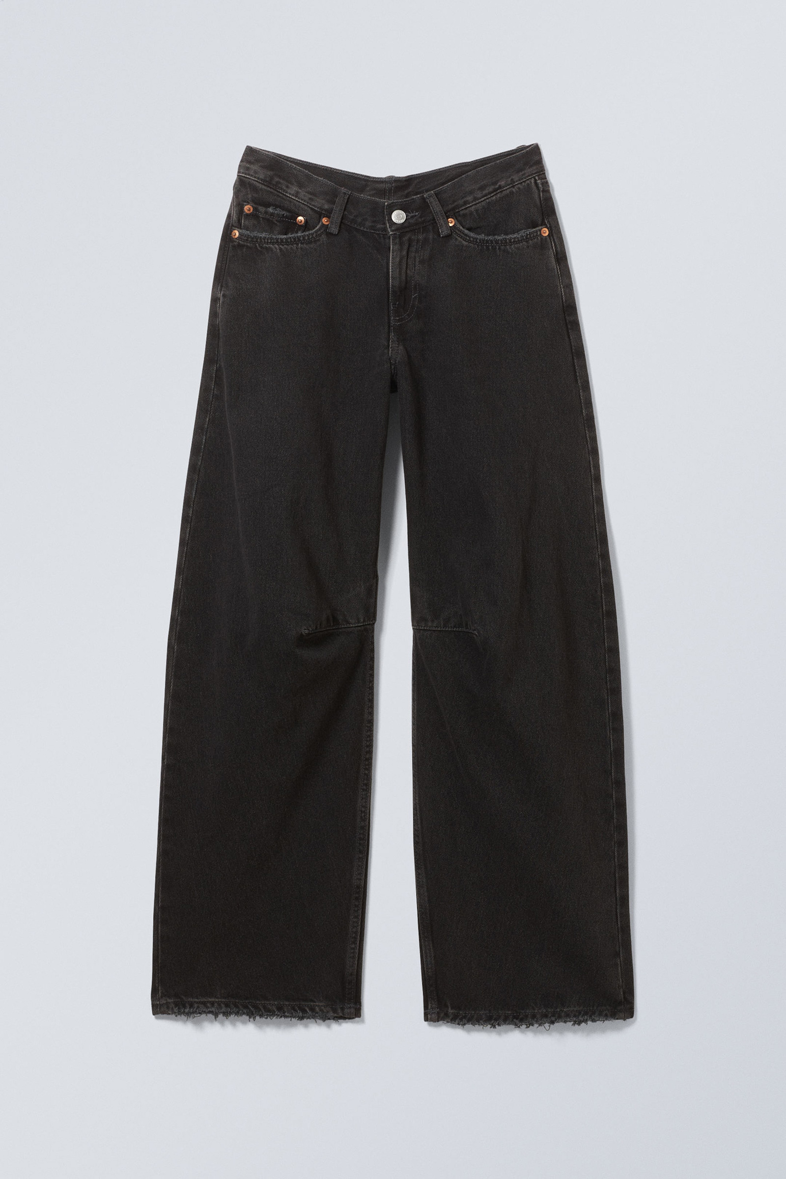 Pocketed Barrel Leg Jeans