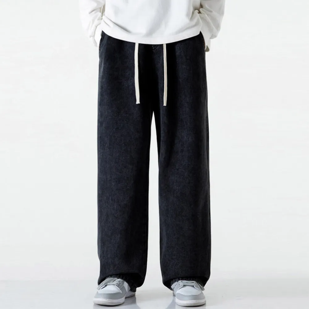 Relaxed Denim Wide Leg Pants