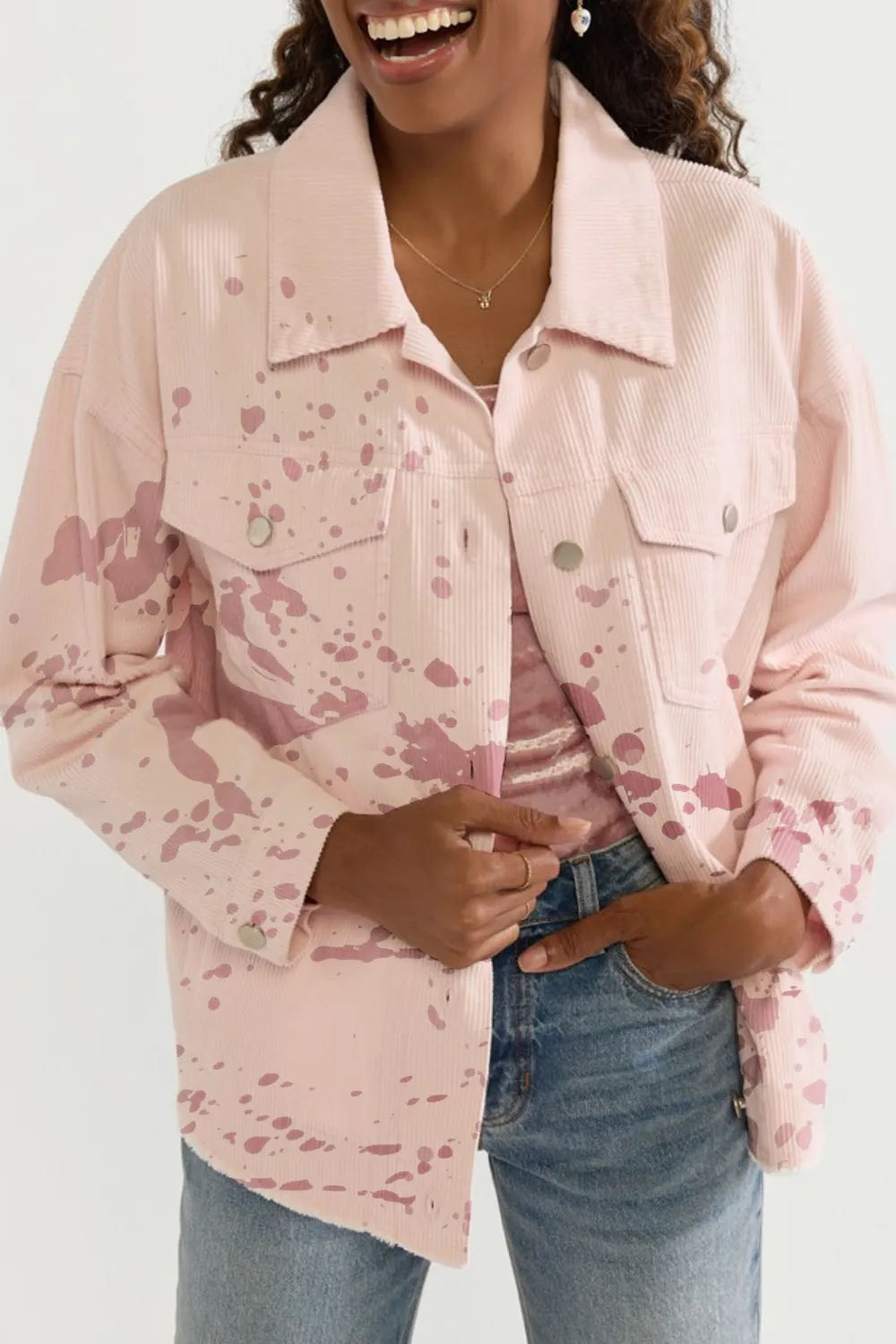 Serena Oversized Corduroy Button Up Shacket