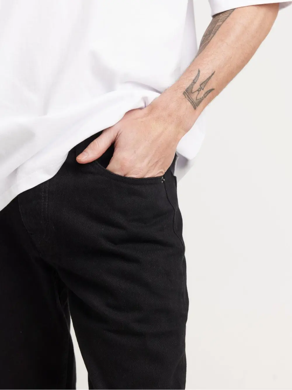 Simple And Soft Daily Comfortable Black Denim