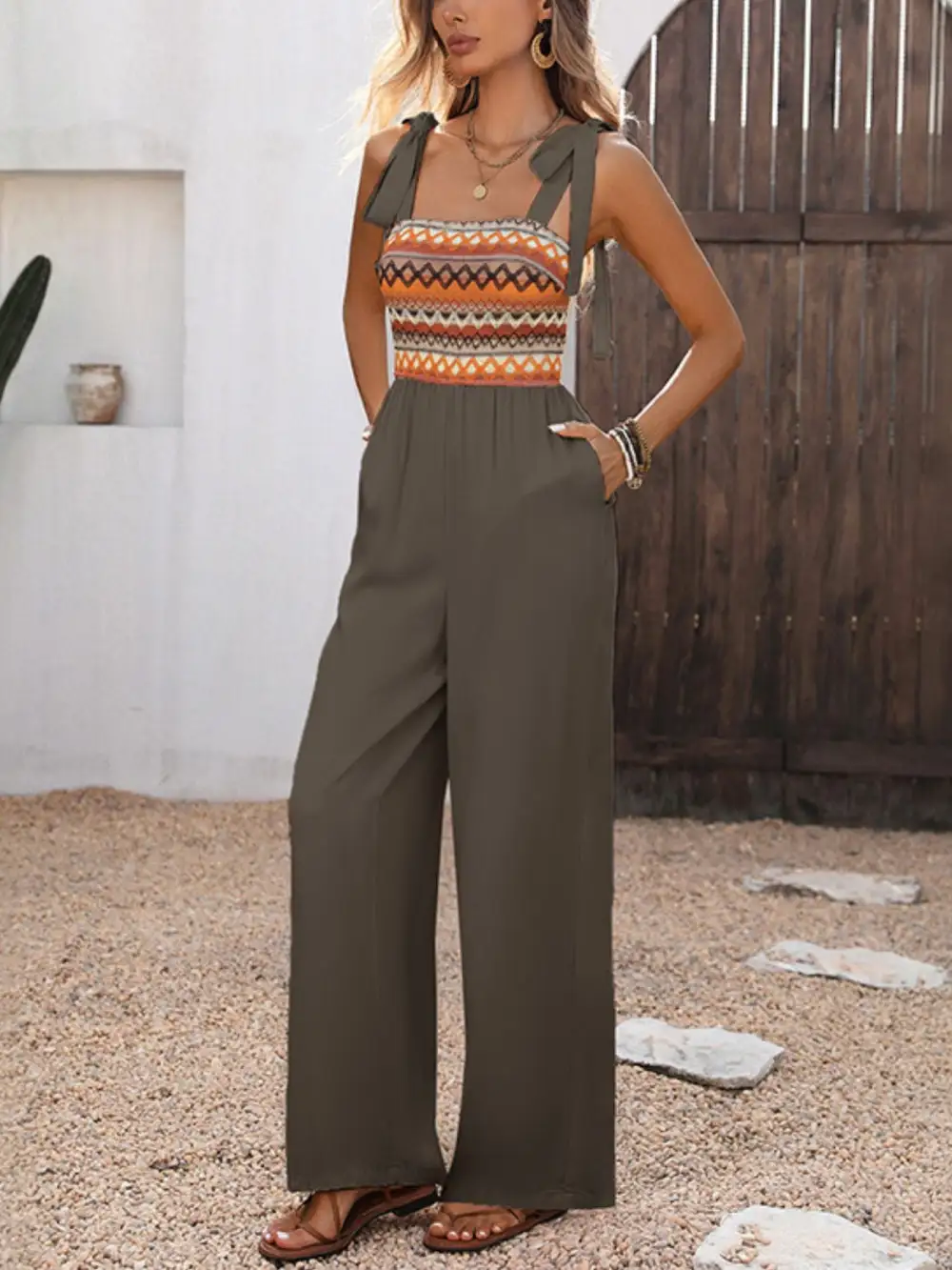 Everyday Wide Leg Shoulder Jumpsuit