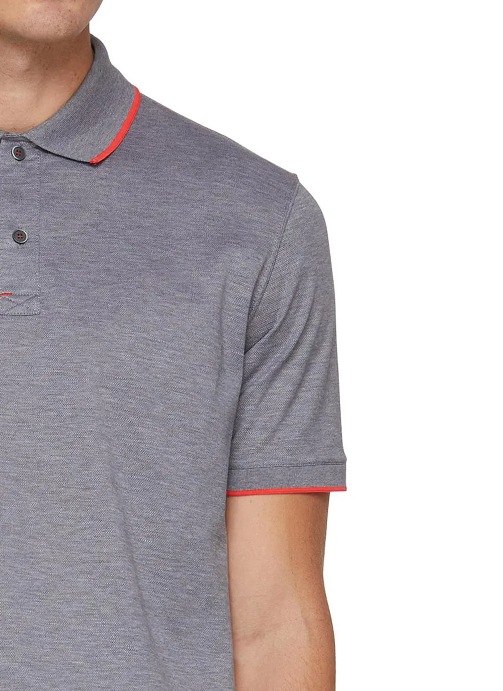 Daily Soft And Comfortable Silk Light Grey Polo Shirt