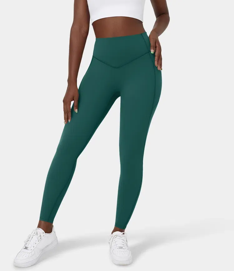 SoCinched High Waisted Tummy Control Side Pocket Shaping Training Leggings