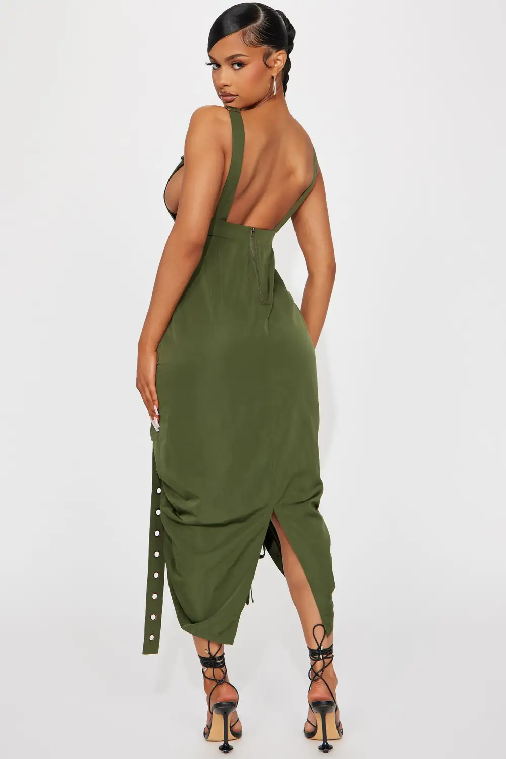 Marla Parachute Maxi Dress - Olive