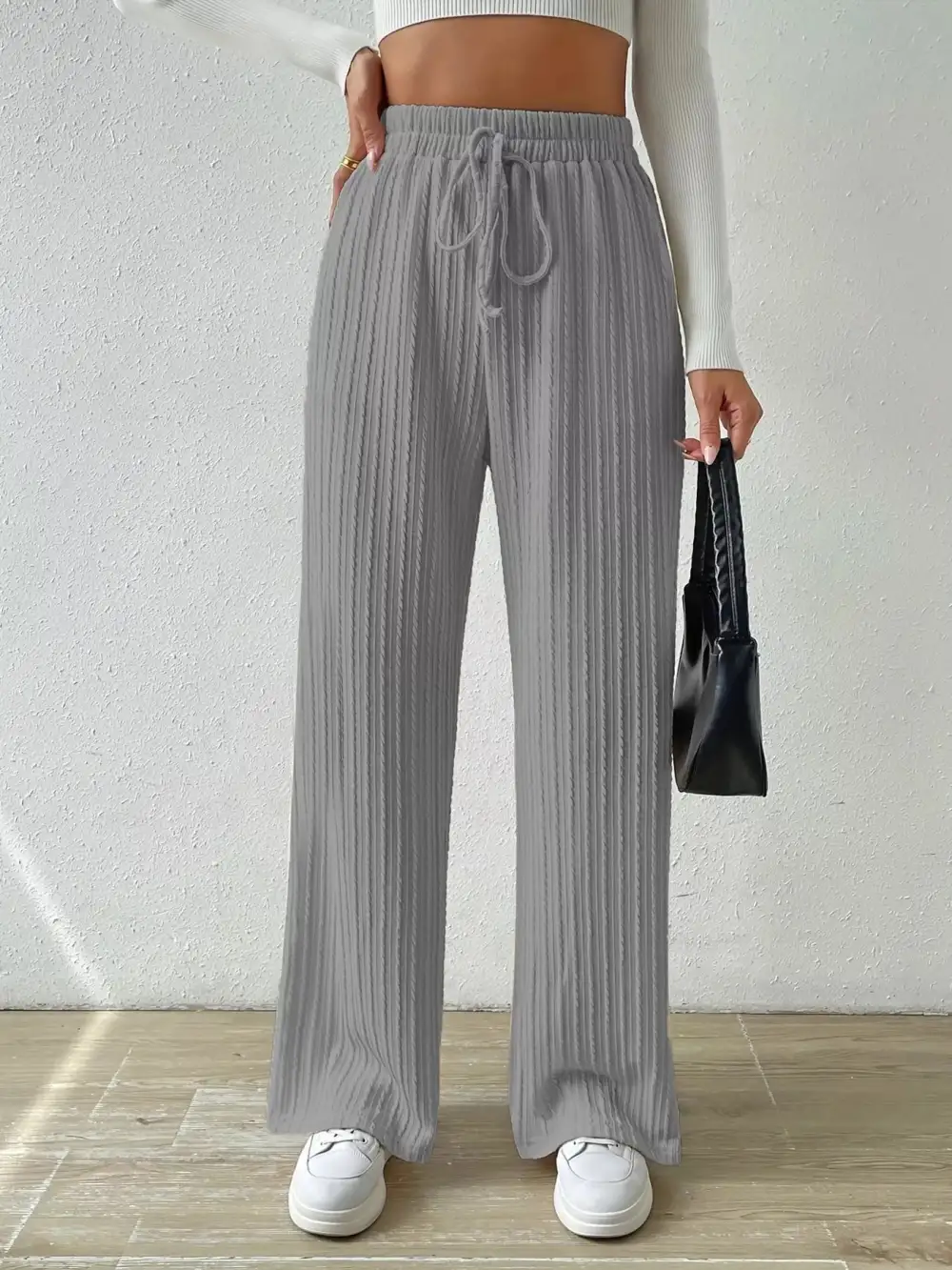 Weekend Drawstring Wide Leg Pants