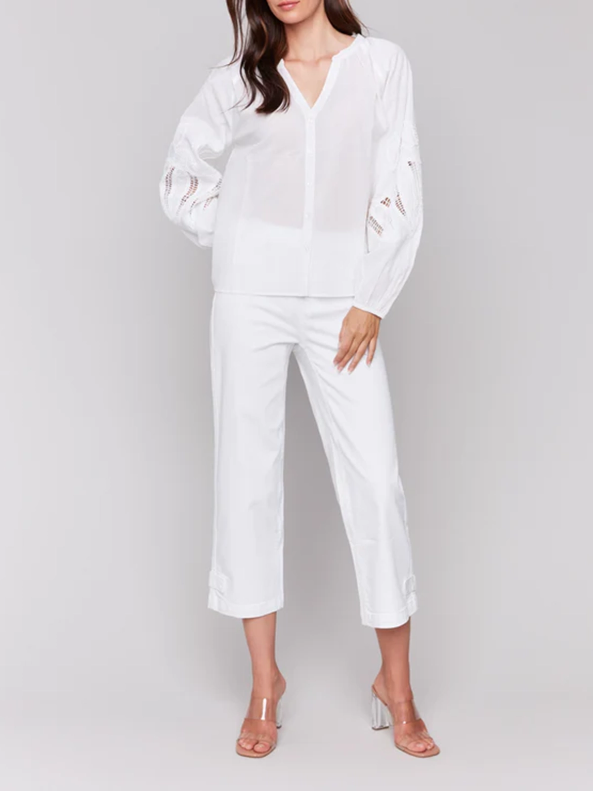 Drape Smooth Cotton Art Cut-Out Shirt