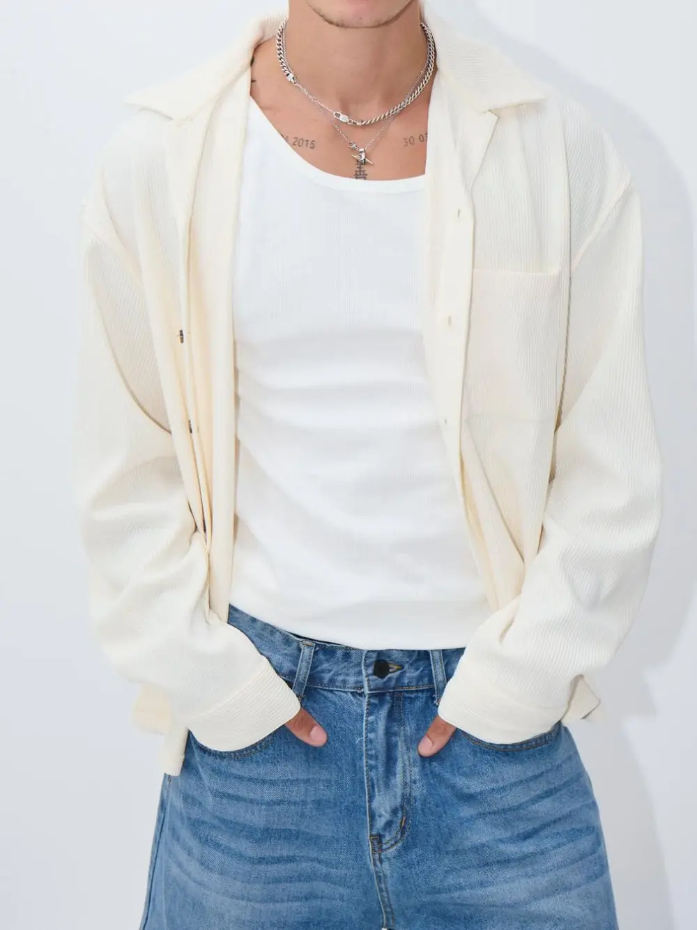 Casual Versatile And Comfortable Ivory Shirt