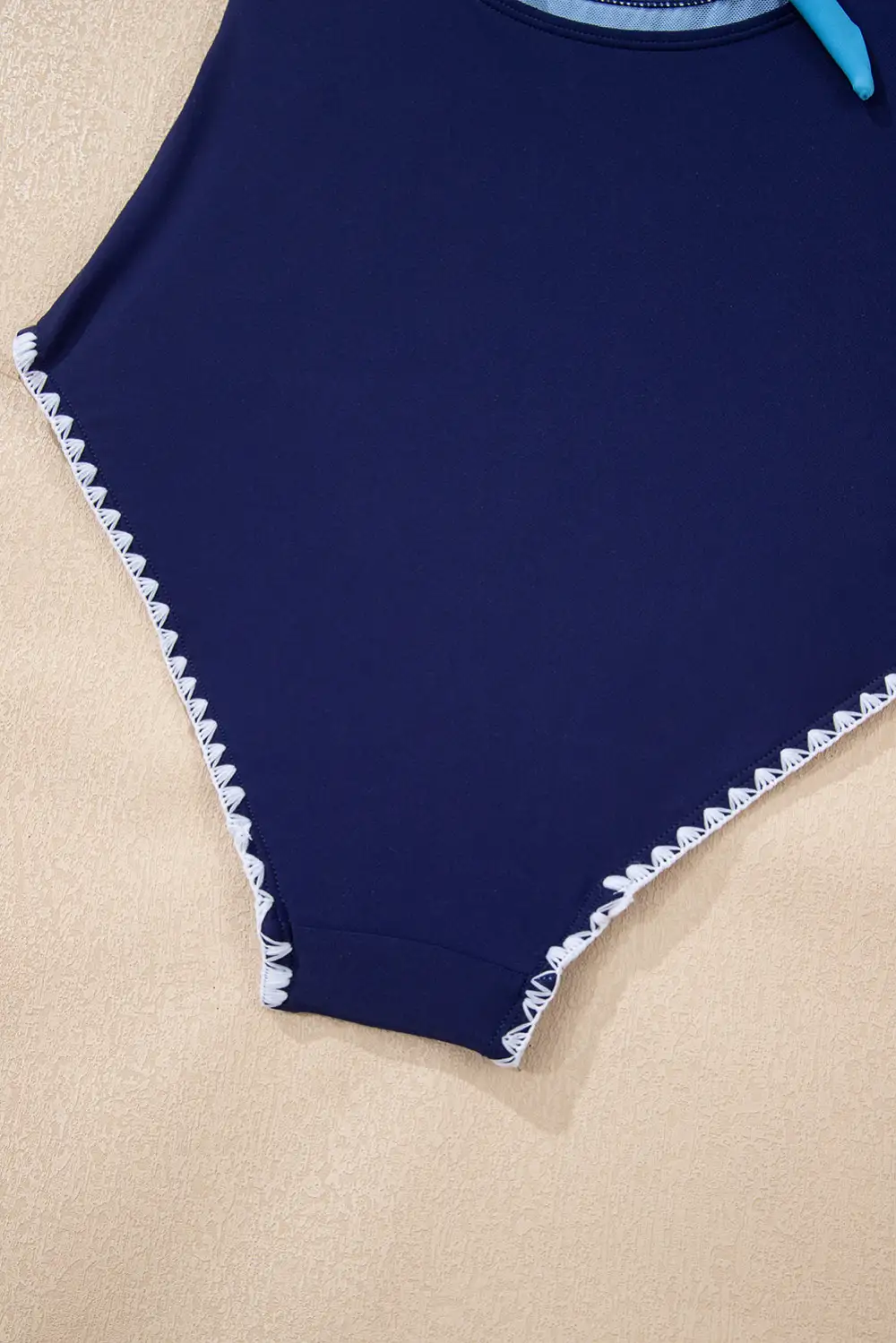 Ric Rac Trim Contrasted One Piece Swimsuit