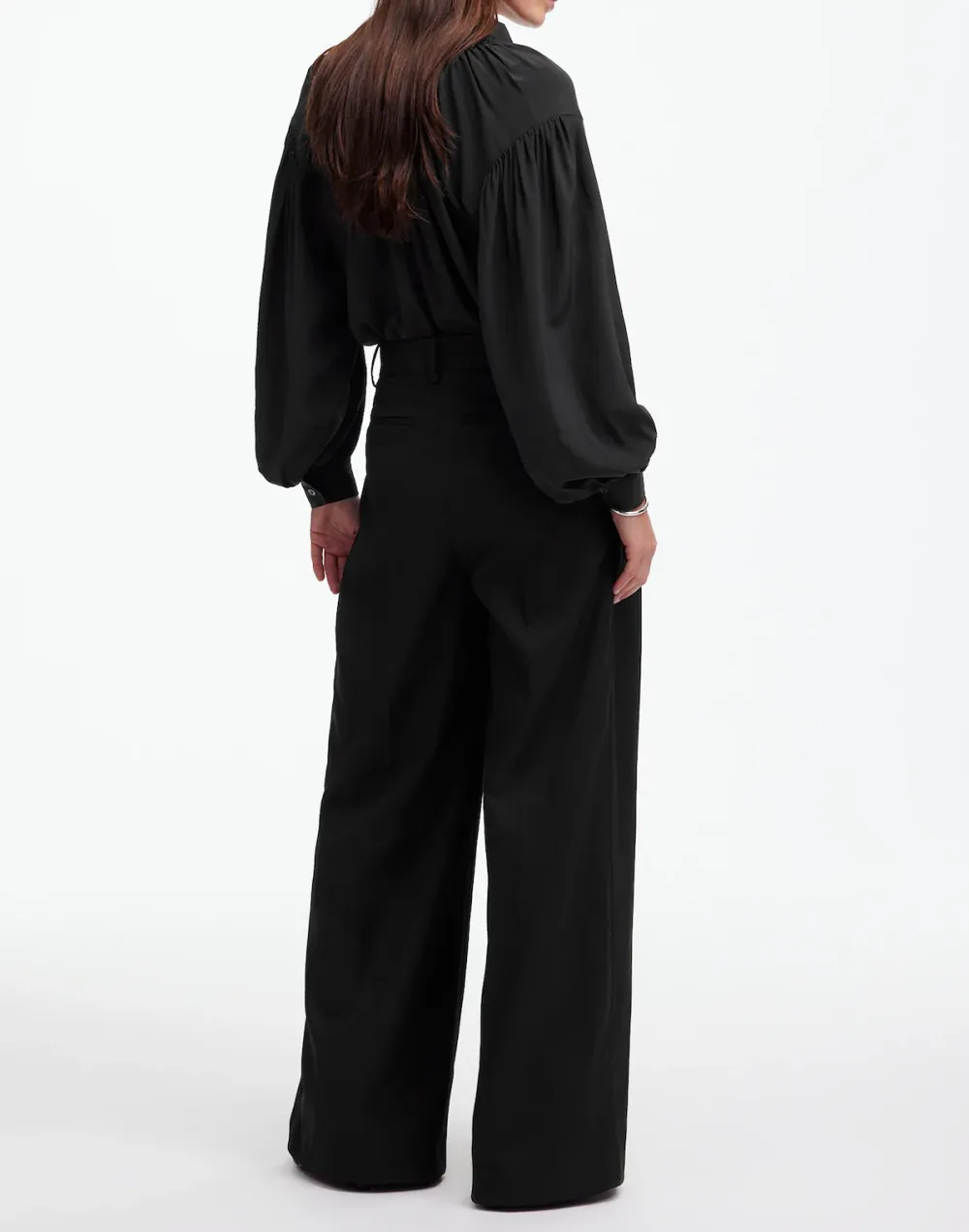Superwide-Leg Trouser in Brushed Twill