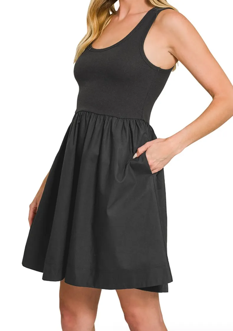 Minimal Sleeveless Tank Dress