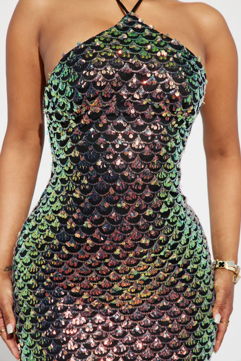 Vitamin Sea Sequin Maxi Dress - Black