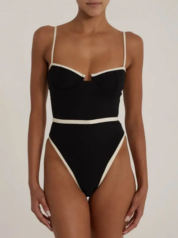 Women’s Contrast One-Piece Swimsuit