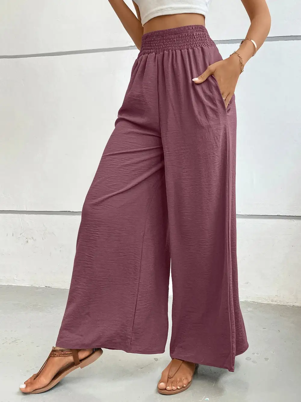 Soft High Waist Wide Leg Pants