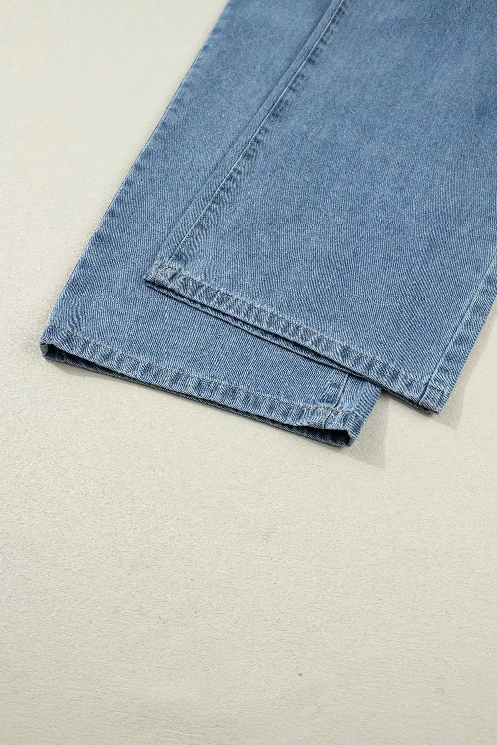 Pleated Denim Jumpsuit