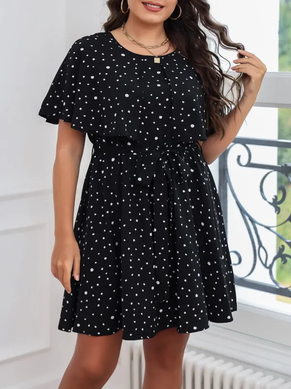 Polka Dot Black Dress