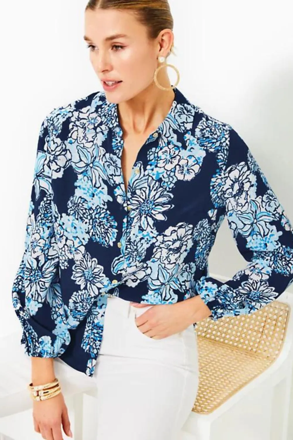 Lilly Pulitzer Farren Top - Bouquet All Day