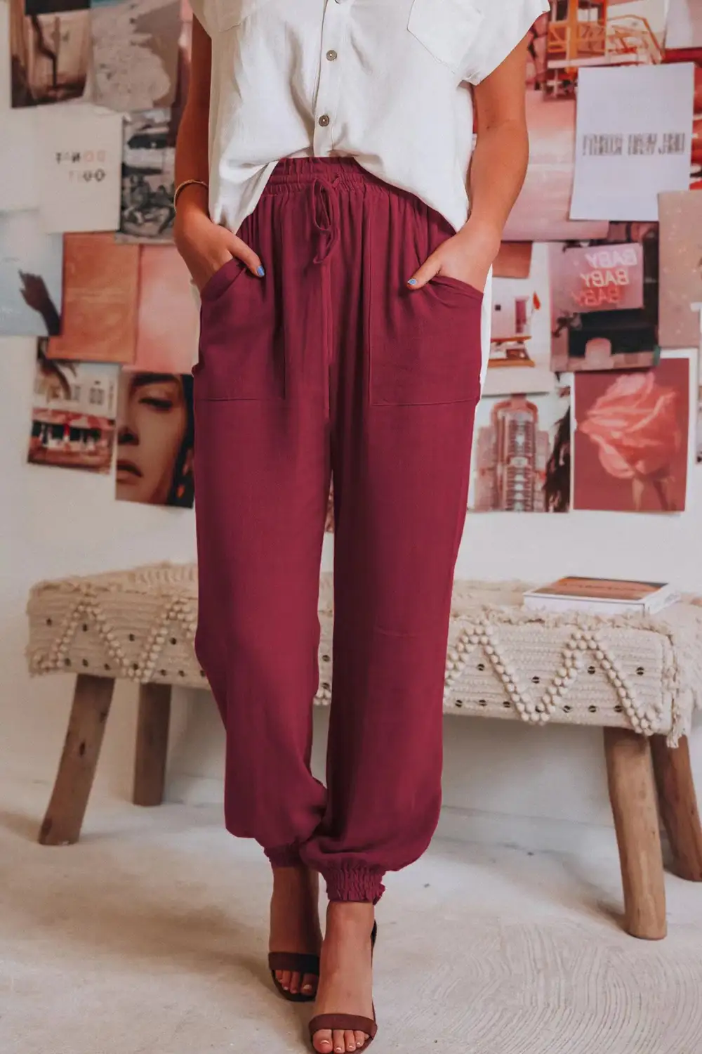 Relaxed Drawstring Lounge Pants